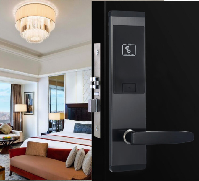 スマートなスクリーンの強打カード キーレス記入項目のホテル亜鉛合金のドア ロック 0