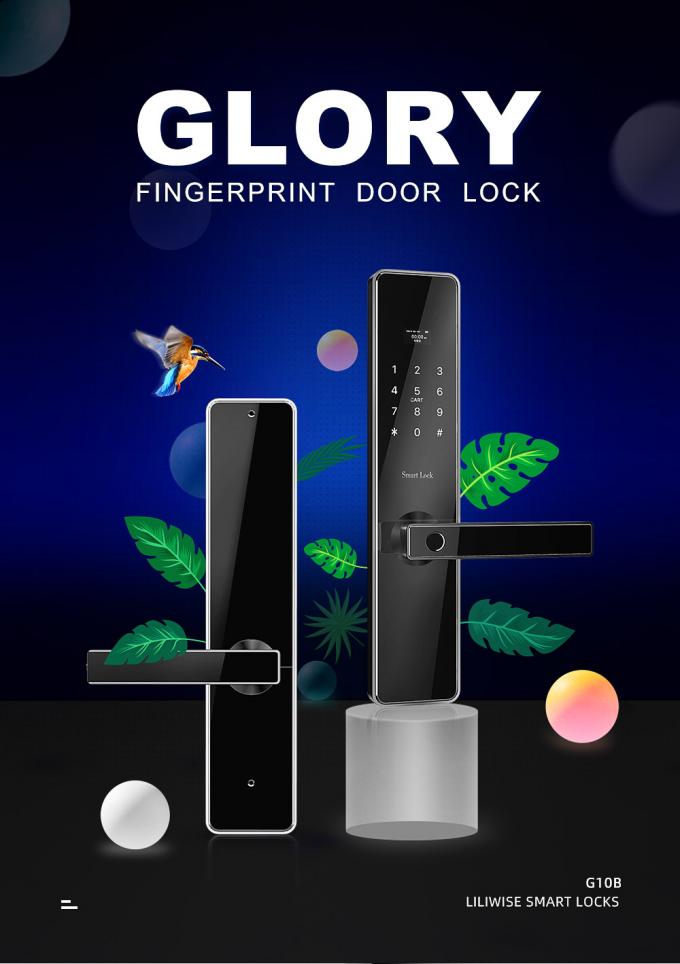 スマートな電子ドア ロックはコード ロック/RFID世帯のための防水トグル制御ドア ロックの指紋をとります 0