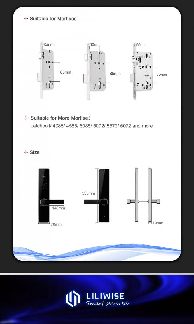スマートな電子ドア ロックはコード ロック/RFID世帯のための防水トグル制御ドア ロックの指紋をとります 1
