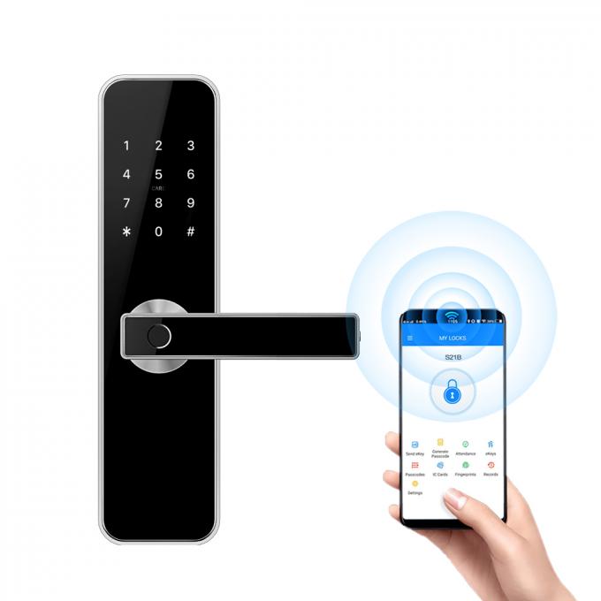 理性的な部屋のドア ロックの安全指紋の無線Bluetooth TTLock APPデジタル スマートなロック 0