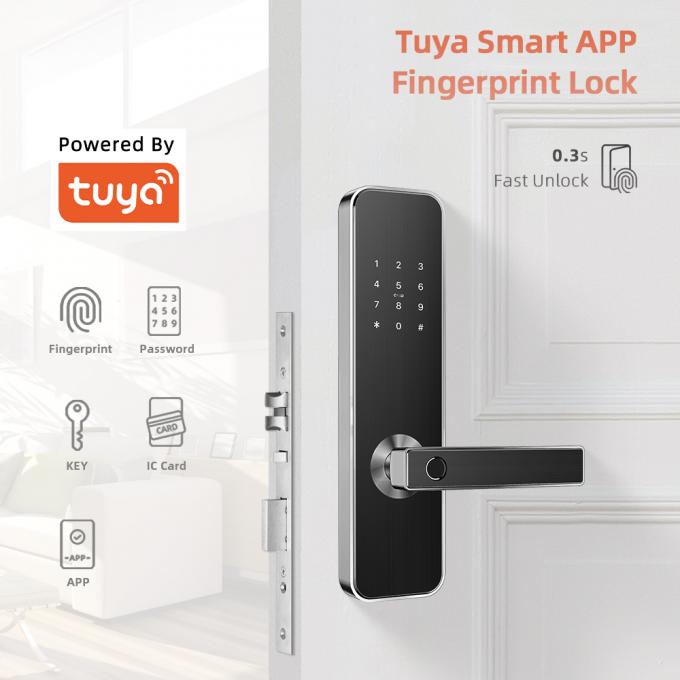 家の使用のための理性的なBluetoothのドア ロックのTuyaのAppのシステム制御 0
