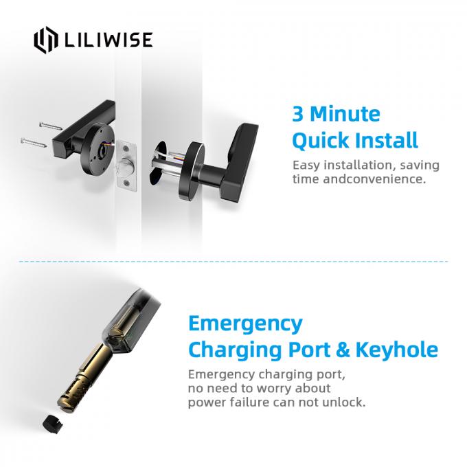 Liliwiseの生物測定の指紋のドア ロックのWiFi Bluetooth APPの高い安全 1