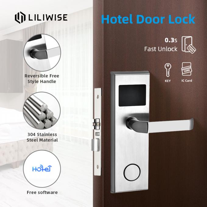 304ステンレス鋼のホテルのドア ロックのMifare RFIDカード管理システム 1