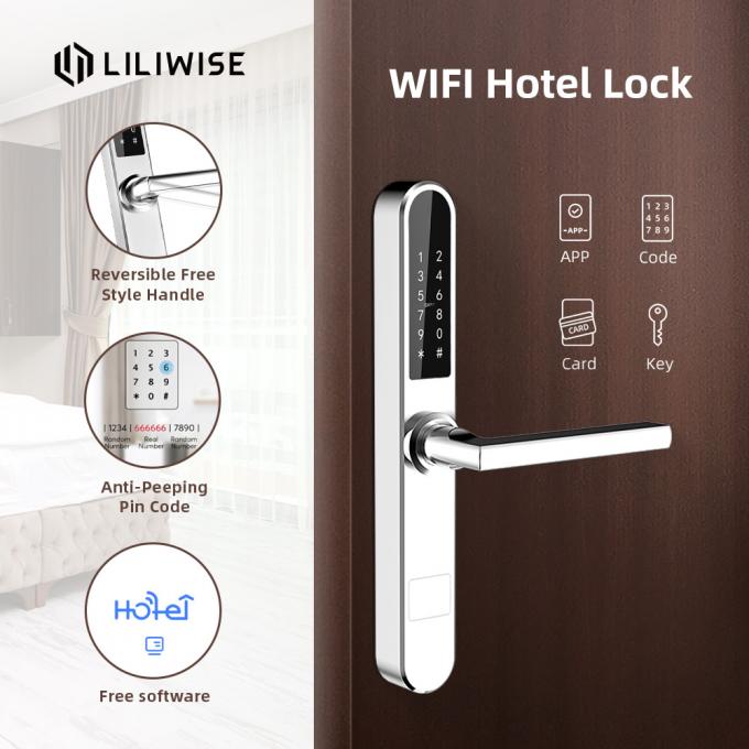 ホテル システムのない理性的なWIFI Bluetoothコード ホテルRFIDロック 2