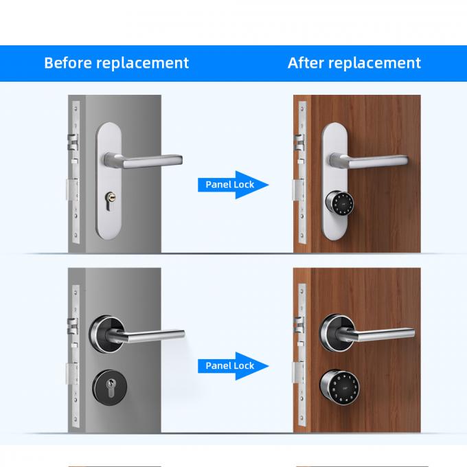 指紋シリンダー ドア ロックの住宅の調節可能なBluetoothのカード・コードのキー ロック 3
