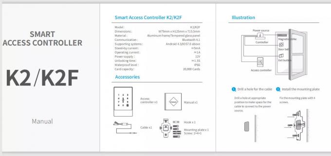 指紋のEntraceのアクセス管理 システム スマートなWiFi Bluetooth 1