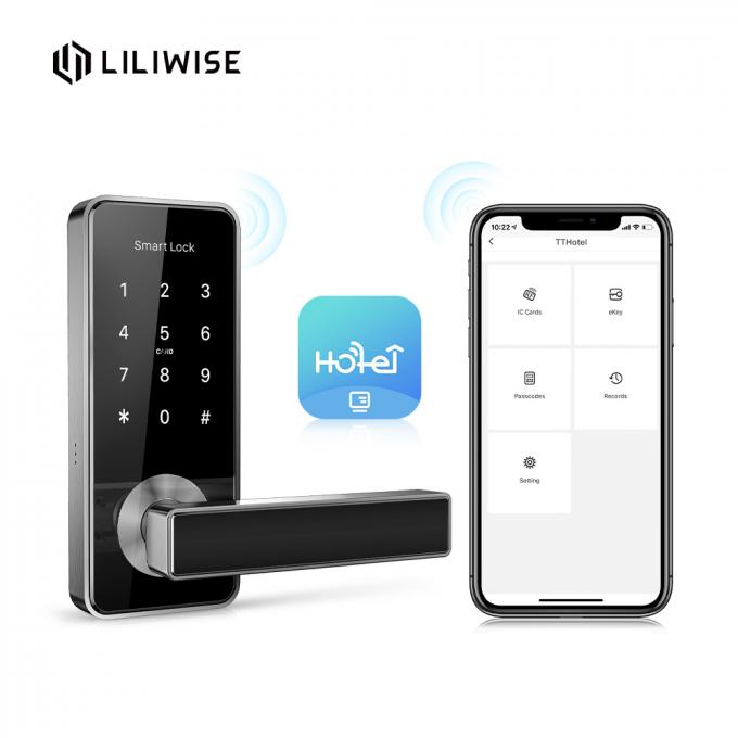 RFID Wifiのホテルのドア ロックの電子ドア ハンドルのスマートなホテルのドア ロック システム 1