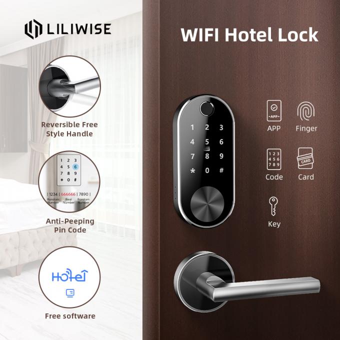 アルミ合金の割れ目のホテルのスマートな指紋パスワード デジタルをドア ロック 2