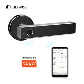 Tuya WiFiのAppのBluetoothのドア ロックの生物測定の指紋のドア ハンドルのデジタル キーレス スマートなドア ロック