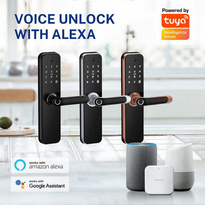 Tuya APP Bluetoothロックのスマートなホーム ビデオのドアベルのドア ロック 4
