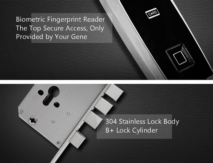 高い安全性のキーパッド コード ドア ロックのBiometicの半導体の指紋読取装置 1