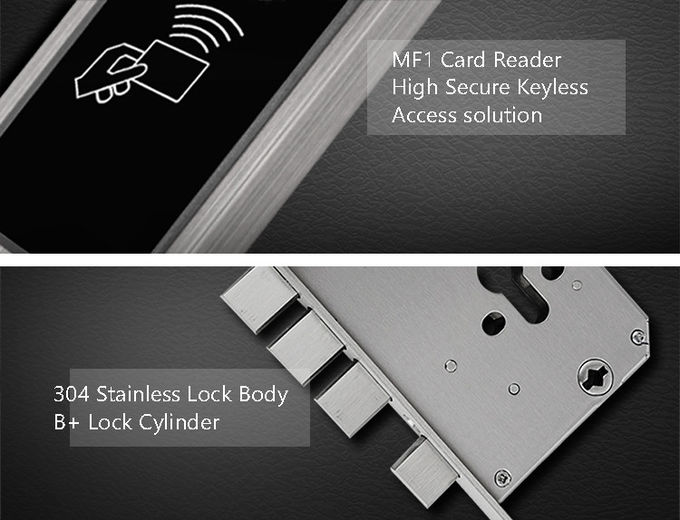 RFIDのアパートのためのスマートな鍵カード ロックのステンレス鋼の長い電池の寿命のスパン 2