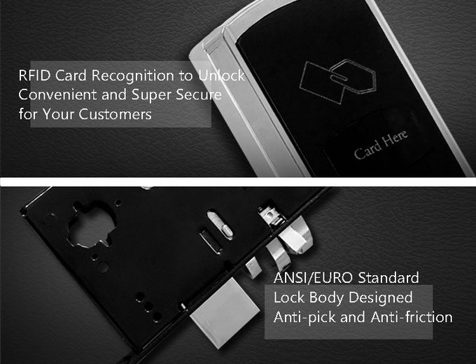 金ホテルの電子ドア ロック、ホテルのためのRFIDカード鍵カードのドア ロック 2