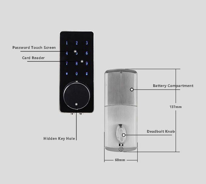 スマートな保証WiFi Bluetoothのアクセスの自動指紋のDeadboltの熱い販売のドア ロック 3
