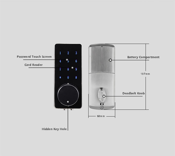 APPは遠隔正面玄関ロック、スマートなBluetoothの自己の錠のドア ロックを制御します 3