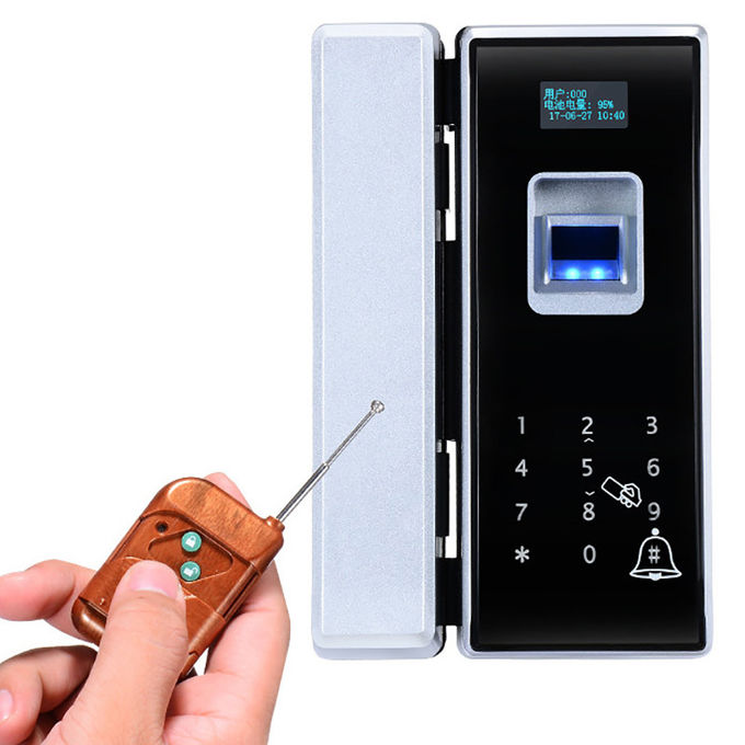 デジタル タッチ画面のガラス ドア ロックのスマート カードの指紋は商業部門のために鍵が開きます 0