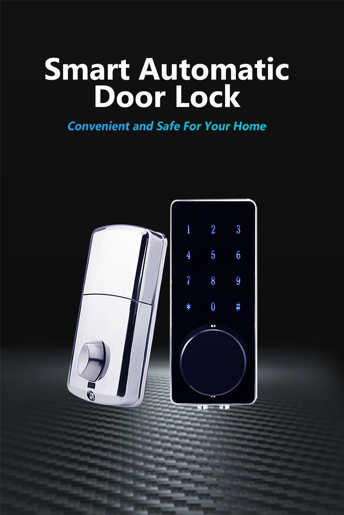 黒いDeadboltコード ドア ロックAirbnb WiFi Bluetooth APPはシステムを管理します 0