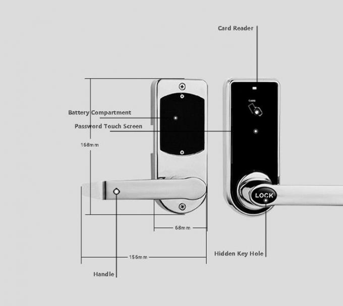 キーパッドのキーレス鍵カードのドア ロックの耐久および安全なStainsteel Structur 3