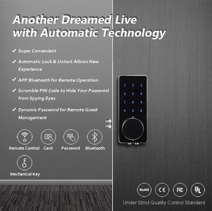 スマートな保証WiFi Bluetoothのアクセスの自動指紋のDeadboltの熱い販売のドア ロック 0