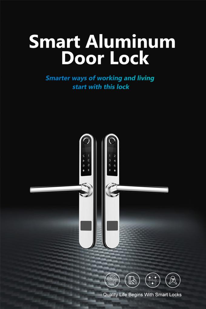 方法スマートなRFIDカード パスワード指スキャン ドア ロック/アルミニウム ガラス振動ドア ロック 0