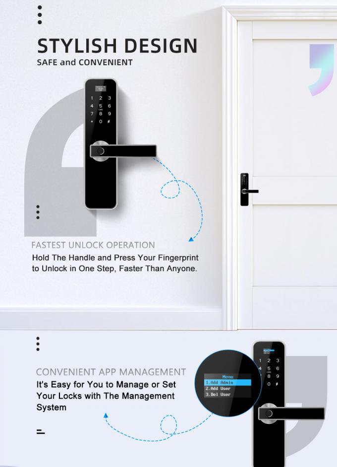 簡単な指紋のドア ロック、注文の理性的な食器棚の押しボタンの水晶ドア・ノブ ロック 2