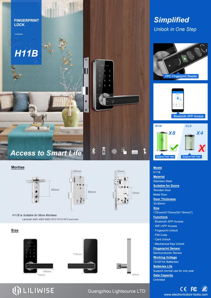 OEM家/屋外の指紋のデジタル無線掛け金ロックのためのスマートなコード ドア ロック 3