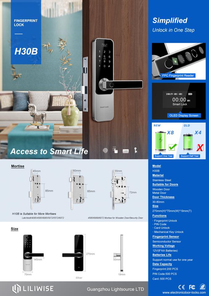 高い安全性の家のための電気指紋のドア ロックの接触デジタル パネル記号のドア ロック 0