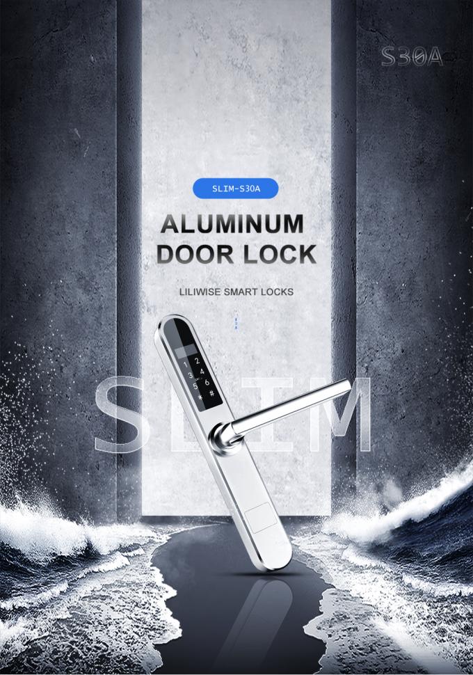 理性的なアルミニウム ドア ロック、黒いアルミ合金のホテルの鍵カード ロック 0