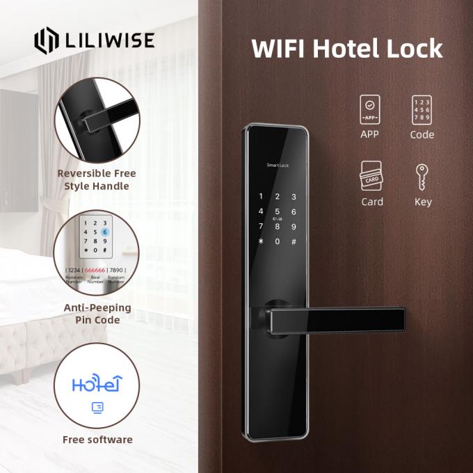 ホテルの部屋のドア ロックの制御システムのキーパッドの電気スマートなドア ロック 4