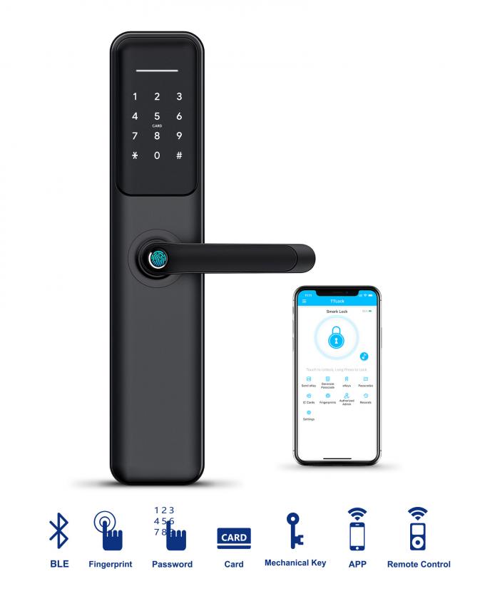 Tuya WiFiスマートな電気デジタルのドア ロックの防水指紋のドア ロック 1