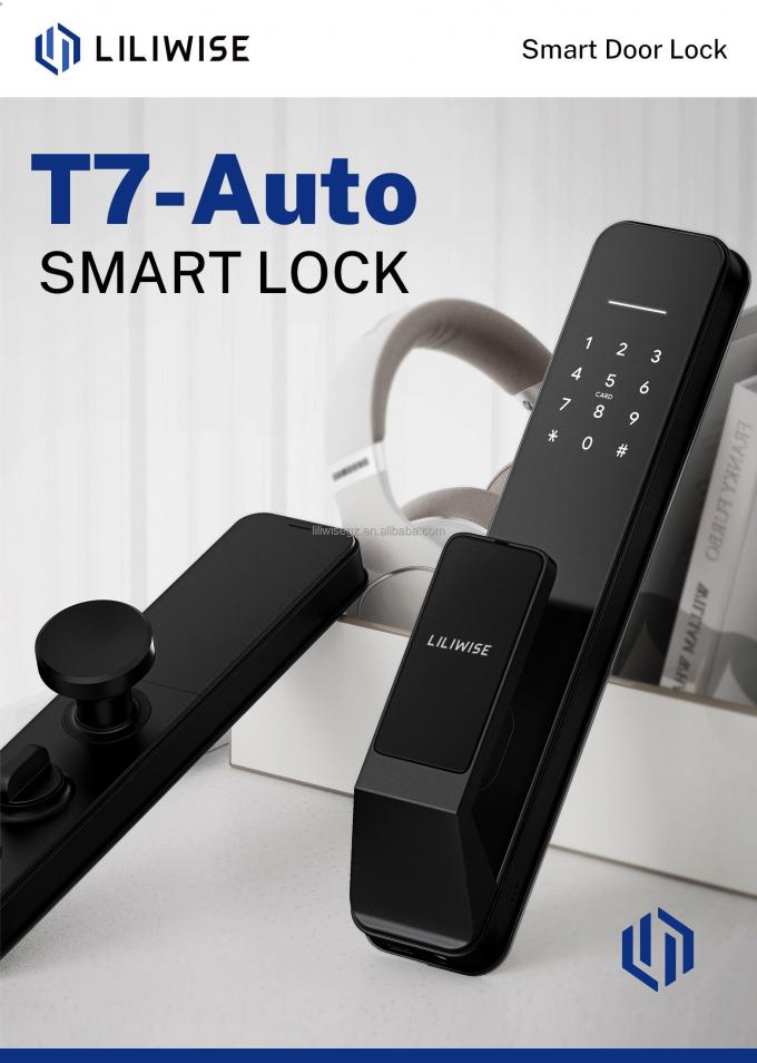 リリワイズ 新デザイン 完全自動ロック デジタル電子指紋ロック トゥイア APP TTlock スマートドアロック 2