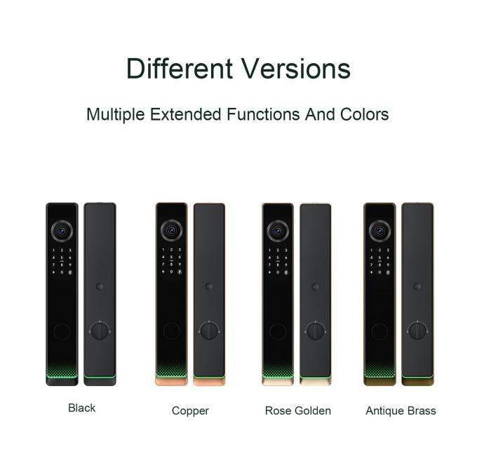 Liliwise Fully Automatic Luxury Electronic Smart Entry Door Locks Wifi Ble Fingerprint Tuya TTlock Smart Door Lock with Camera 4