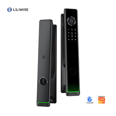 リリワイズ 2025 電子ブラック スマートゲートロック 屋外 ツヤ Tt カメラ スマートロック ブラッド 指紋カメラ 防水
