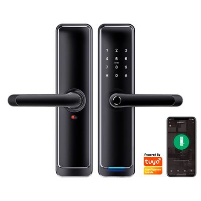 WiFiの生物測定の指紋の主要なデジタル コードのキーボードTuyaのAppが付いている自動ロック ドア
