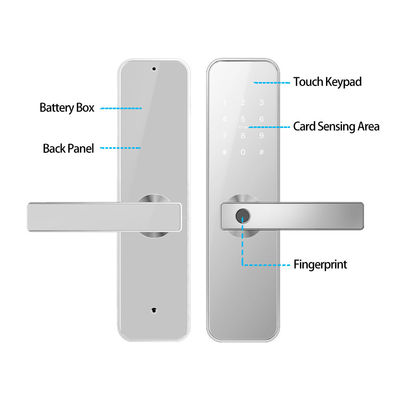 家の生物測定ROSHの電子ドア ロックBLEのAppコード カードのために厚い75mm