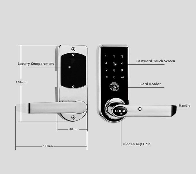 キーレス キーパッドのドア ロック、家のためのパスワード カードAppのBluetoothデジタル ロック 2