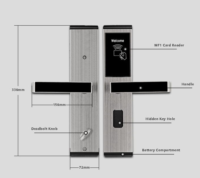 ステンレス鋼のキーレス保証ドア ロック、注文のキーパッドの正面玄関ロック 2