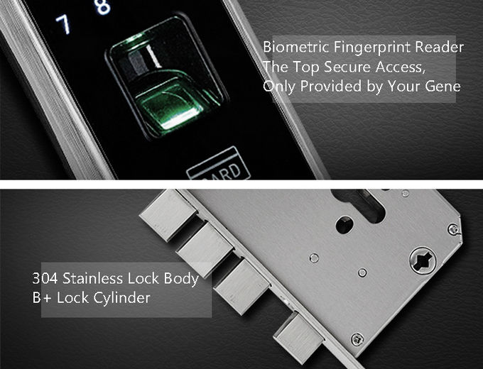 OLEDの表示指紋のドア ロックのタッチ画面のデジタル理性的な4x AA電池 2