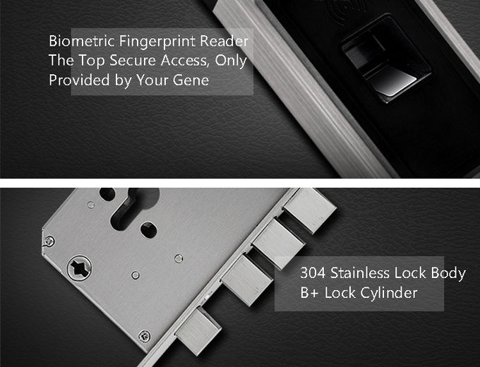 ステンレス鋼の指紋のドア ロックRFIDカード簡単な現代光学センサー 2