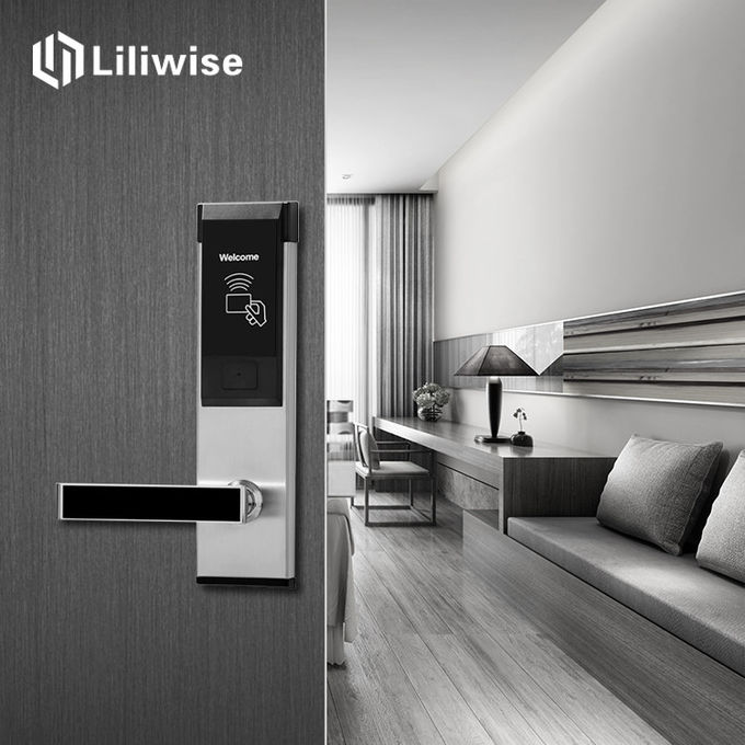 ホテルの部屋のドア ロックのスマートな金属の構造RFIDカード極度の保証 1